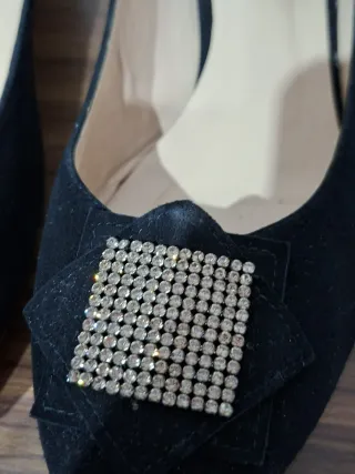 Preciosas Bailarinas negras con brillantes