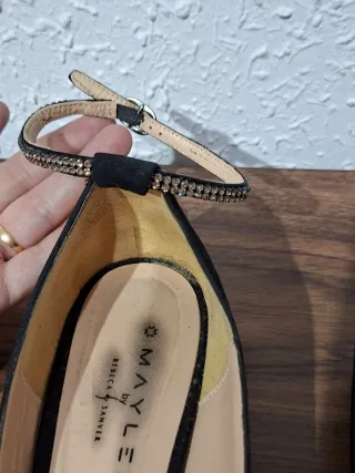 Preciosas Bailarinas negras con brillantes