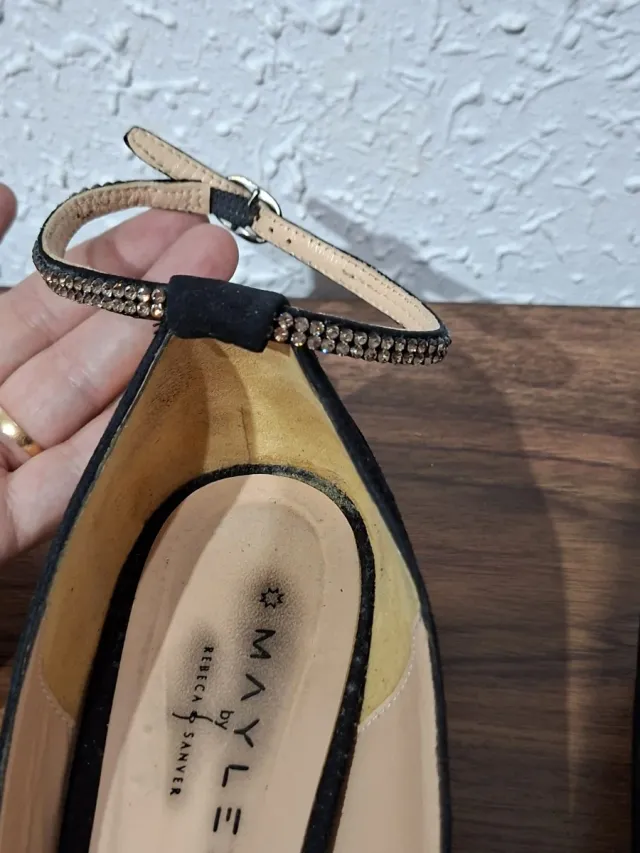 Preciosas Bailarinas negras con brillantes