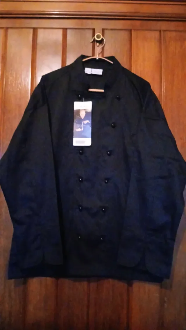 Chaqueta de chef negra Marca chef work Original