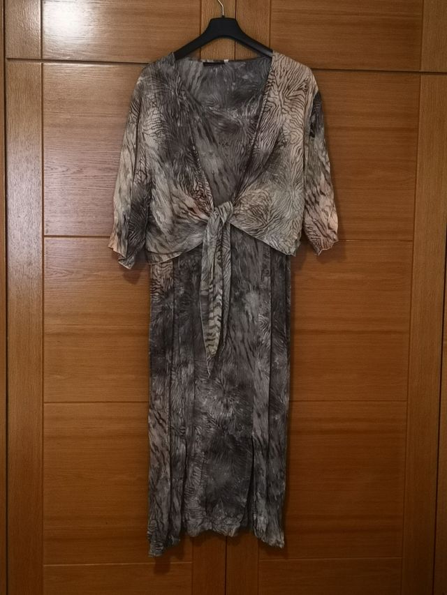 Vestido largo fiesta con chaquetilla