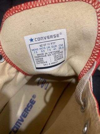 Converse All Star Rojas Talla 41