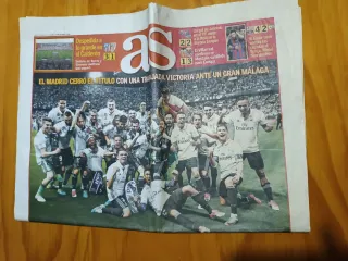 2 Periódicos AS Campeones Real Madrid