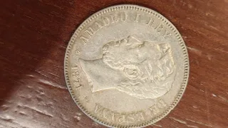 Moneda 5 Pesetas Amadeo I 1871 España