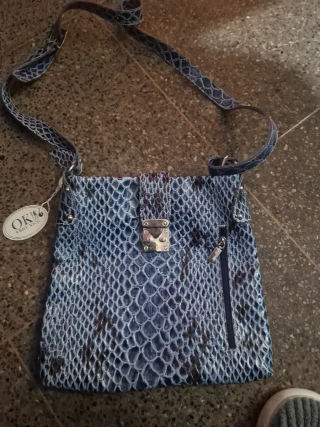 Bolso OKI azul estampado