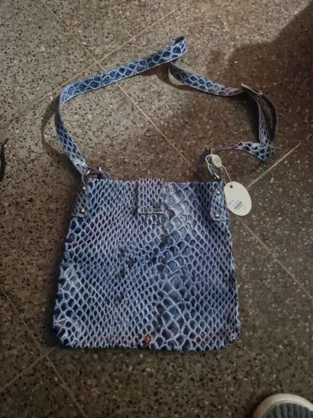 Bolso OKI azul estampado