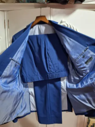 Traje de chaqueta caballero azul