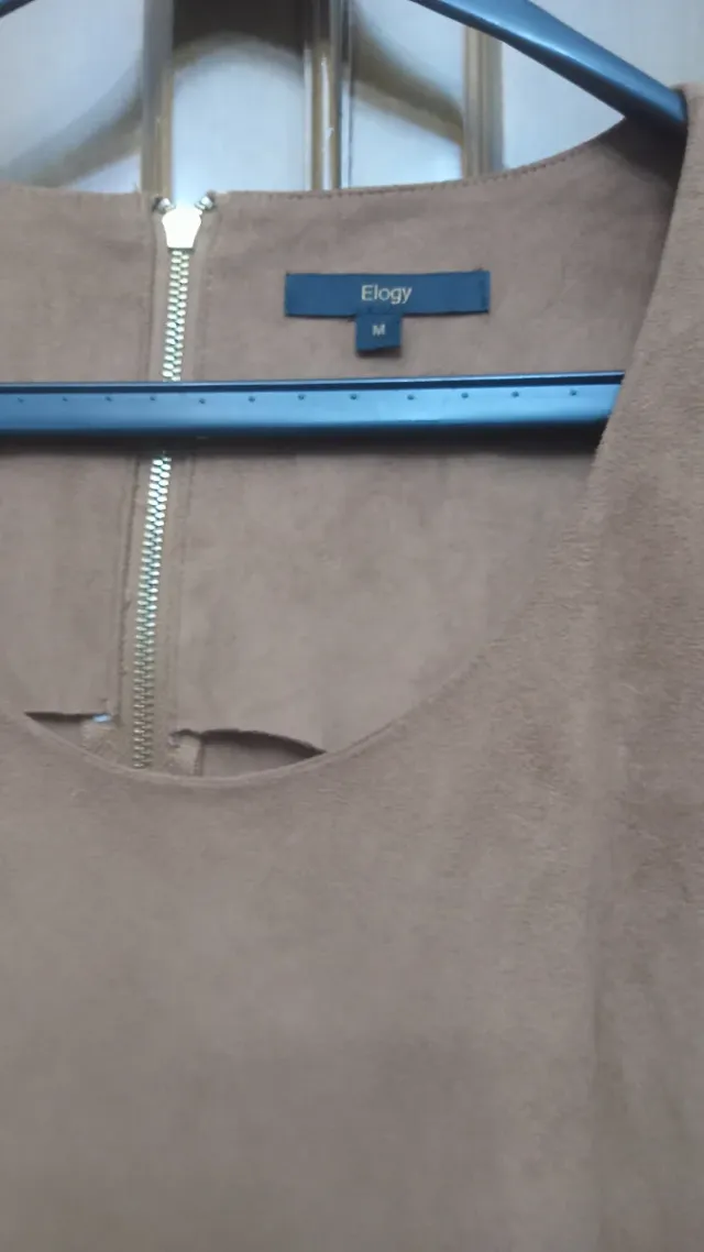 Vestido Elogy antelina talla M marrón como nuevo.