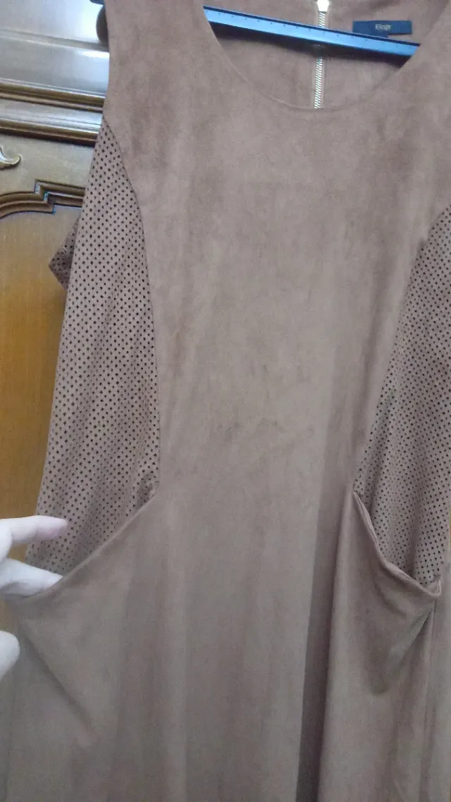 Vestido Elogy antelina talla M marrón como nuevo.