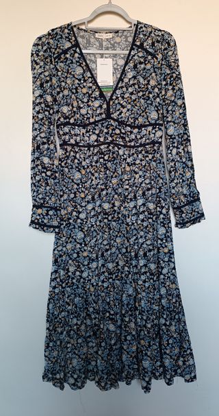 Vestido midi estampado floral