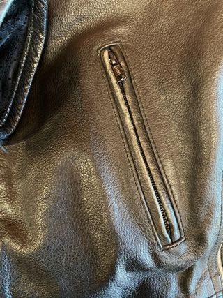 Chaqueta de motorista negra para hombre