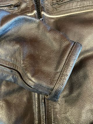 Chaqueta de motorista negra para hombre