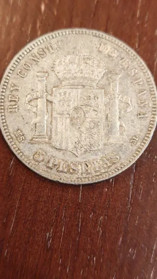 Moneda 5 Pesetas Alfonso XII 1888