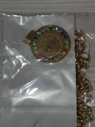 Collana San Benedetto Croce dorata Multicolore