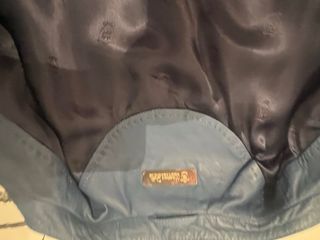 Chaqueta de cuero azul