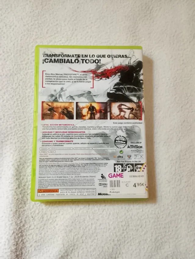 Juego Xbox 360 Prototype