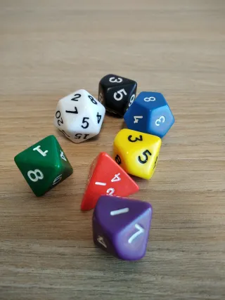 Set de dados para juegos de rol