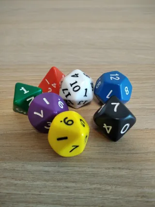 Set de dados para juegos de rol