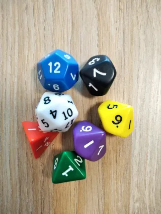 Set de dados para juegos de rol