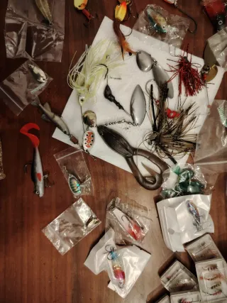 Lotto artificiali pesca mosca spinning