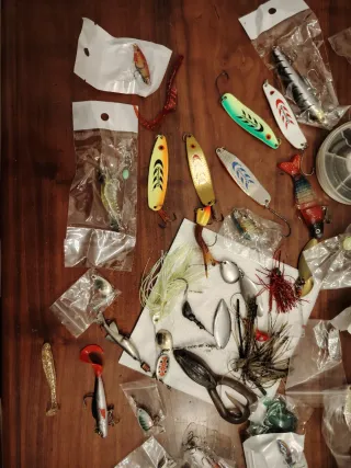 Lotto artificiali pesca mosca spinning