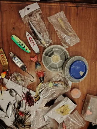 Lotto artificiali pesca mosca spinning