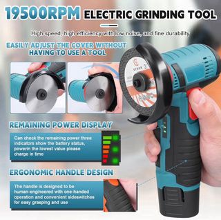 ¡CHOLLO! Amoladora 12V con 2 Baterías y 6 Discos