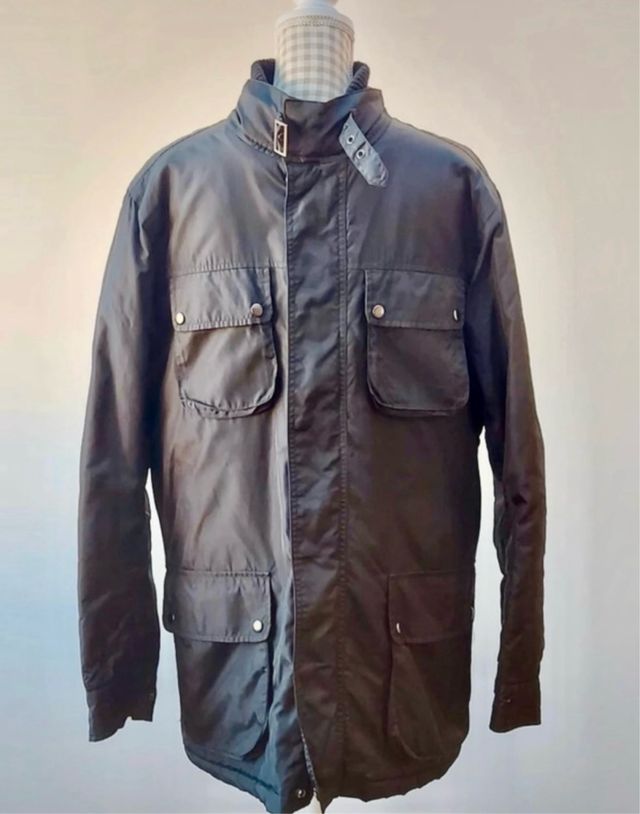 Abrigo Parka Hombre Negro