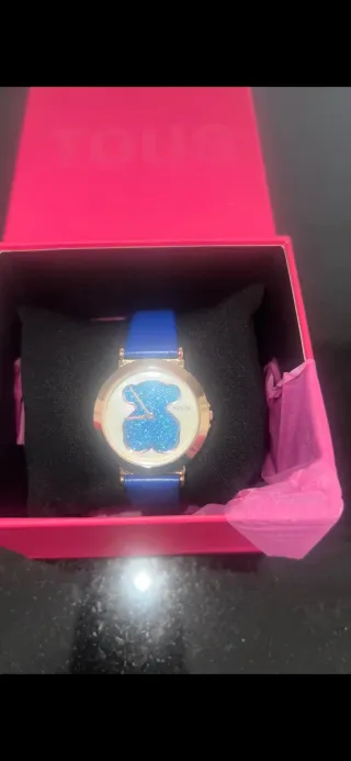 Reloj Tous Oso Azul y Dorado
