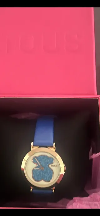Reloj Tous Oso Azul y Dorado