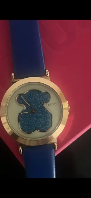 Reloj Tous Oso Azul y Dorado