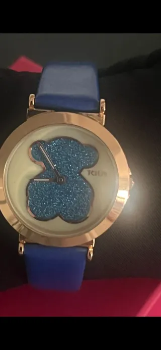 Reloj Tous Oso Azul y Dorado