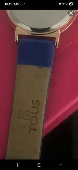 Reloj Tous Oso Azul y Dorado