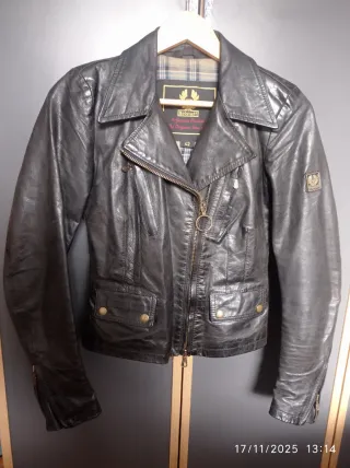 Chaqueta Piel Belstaff Talla 42 Negra