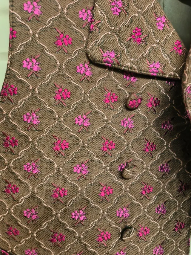 Chaleco Fallero Niño C-Llora Marrón Rosa Talla  12