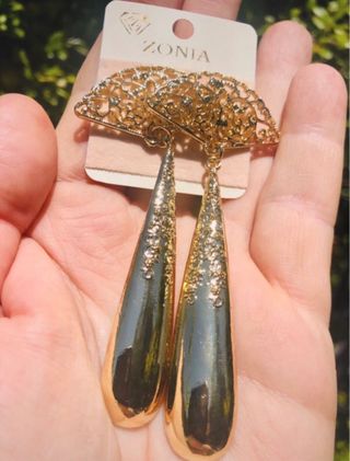 Pendientes Zonia abanico calado dorados