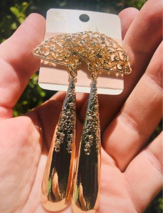 Pendientes Zonia abanico calado dorados