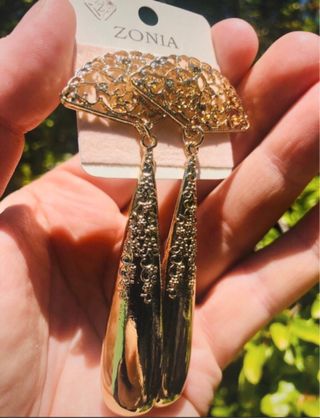 Pendientes Zonia abanico calado dorados