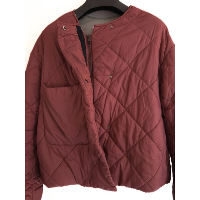 Giacca imbottita trapuntata borgogna