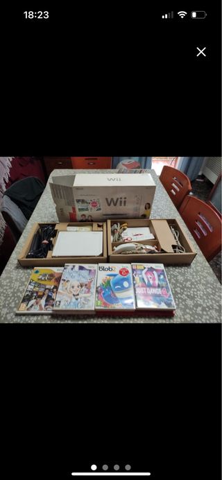 Nintendo Wii con juegos y mandos
