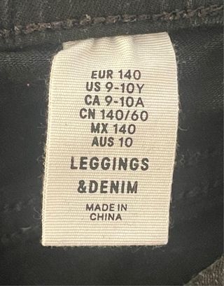 Leggings neri elasticizzati