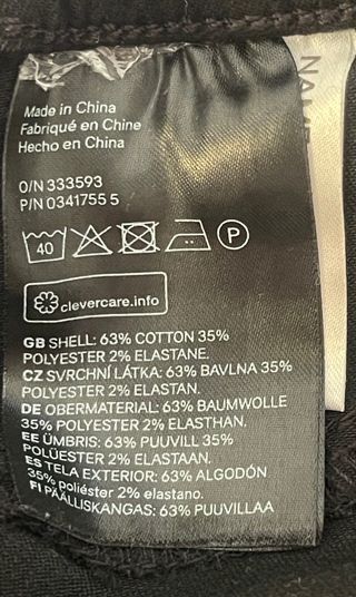 Leggings neri elasticizzati