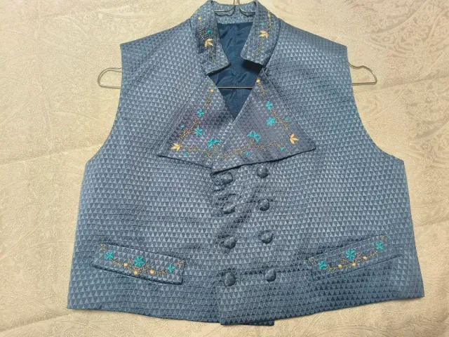 Chaleco Fallero Niño Azul y Dorado