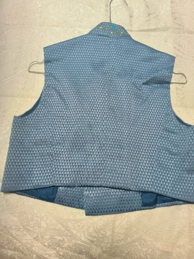 Chaleco Fallero Niño Azul y Dorado