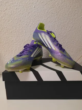 Zapatillas Fútbol Adidas Morado/Verde Talla 44