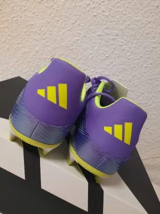 Zapatillas Fútbol Adidas Morado/Verde Talla 44