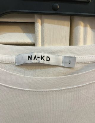 Camiseta Básica Blanca Estampada talla S oversize