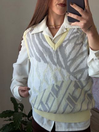 Chaleco jersey vintage estampado