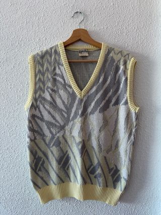 Chaleco jersey vintage estampado