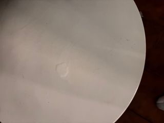 Tavolo Rotondo in Acciaio Bianco